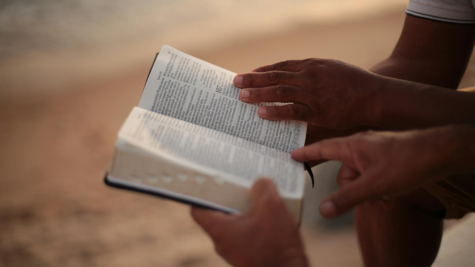 people reading and studying the bible
